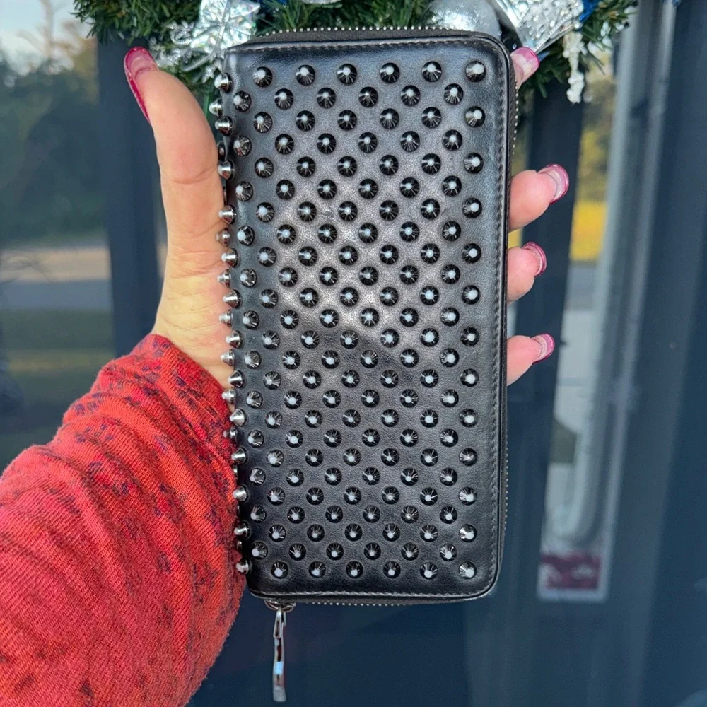 Christian Louboutin Studded Black Wallet